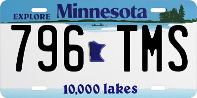 MN license plate 796TMS