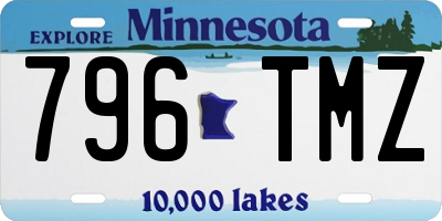 MN license plate 796TMZ