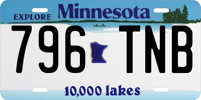 MN license plate 796TNB