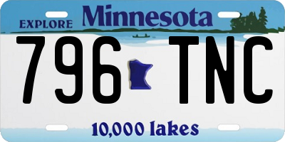 MN license plate 796TNC