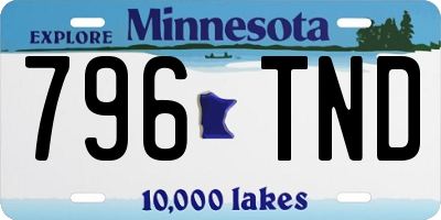 MN license plate 796TND