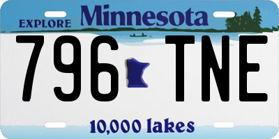 MN license plate 796TNE