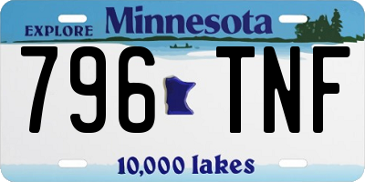 MN license plate 796TNF