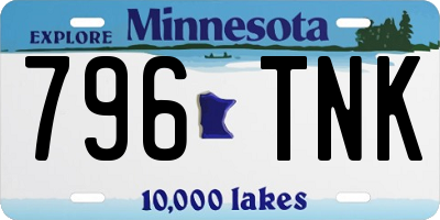 MN license plate 796TNK