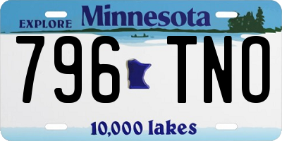 MN license plate 796TNO