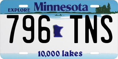 MN license plate 796TNS