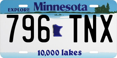 MN license plate 796TNX