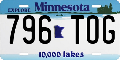 MN license plate 796TOG