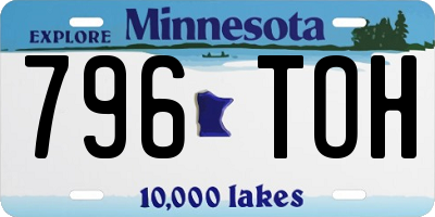 MN license plate 796TOH