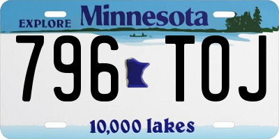 MN license plate 796TOJ
