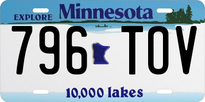 MN license plate 796TOV