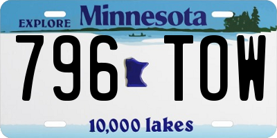 MN license plate 796TOW