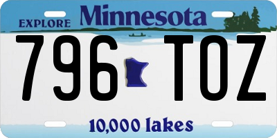 MN license plate 796TOZ