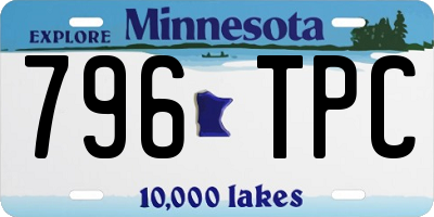 MN license plate 796TPC
