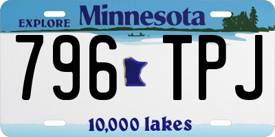 MN license plate 796TPJ