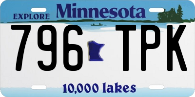MN license plate 796TPK