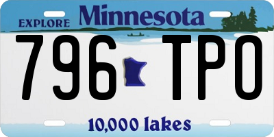 MN license plate 796TPO