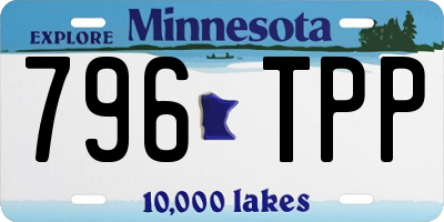 MN license plate 796TPP