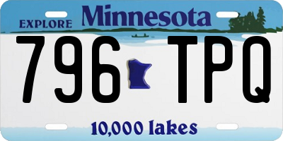 MN license plate 796TPQ