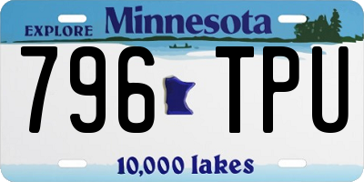 MN license plate 796TPU