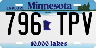 MN license plate 796TPV