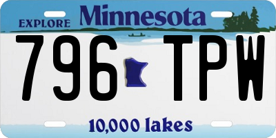 MN license plate 796TPW