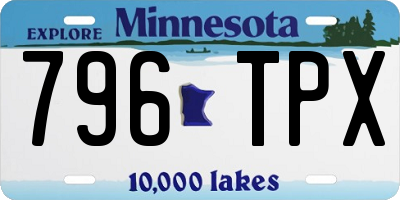 MN license plate 796TPX