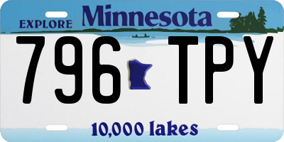 MN license plate 796TPY
