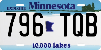 MN license plate 796TQB