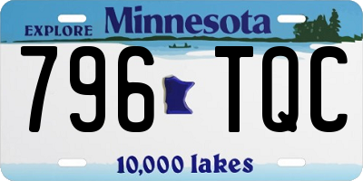 MN license plate 796TQC