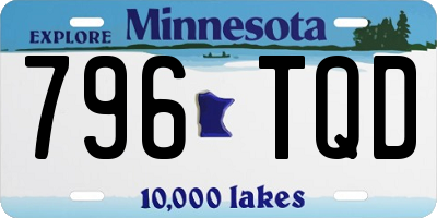 MN license plate 796TQD