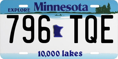 MN license plate 796TQE