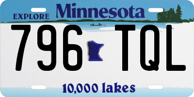 MN license plate 796TQL