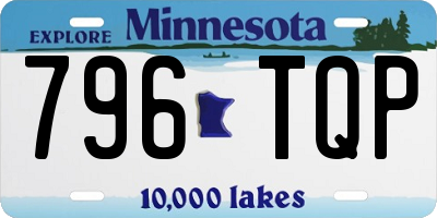 MN license plate 796TQP