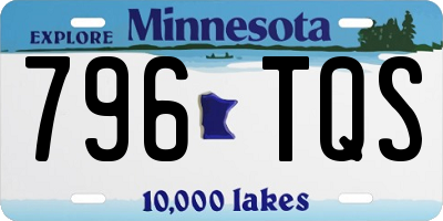 MN license plate 796TQS