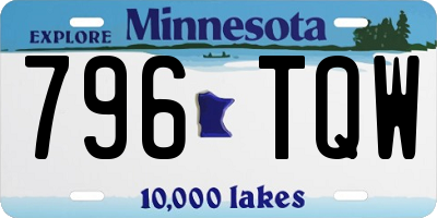 MN license plate 796TQW