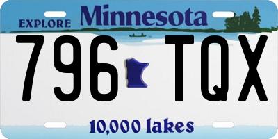 MN license plate 796TQX