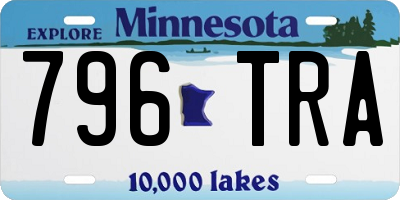 MN license plate 796TRA