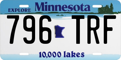 MN license plate 796TRF
