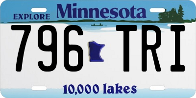 MN license plate 796TRI