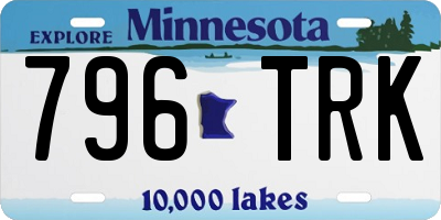 MN license plate 796TRK