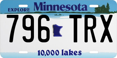 MN license plate 796TRX