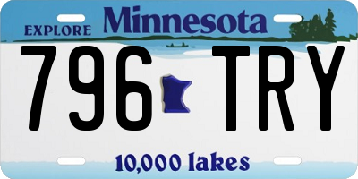 MN license plate 796TRY