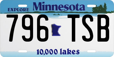 MN license plate 796TSB