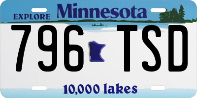 MN license plate 796TSD