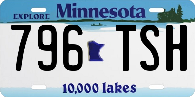 MN license plate 796TSH