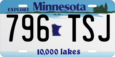 MN license plate 796TSJ