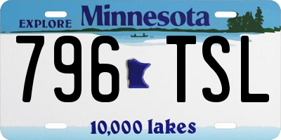 MN license plate 796TSL