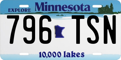 MN license plate 796TSN