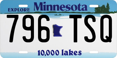 MN license plate 796TSQ